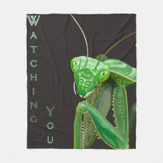 Watching You - Green Version Fleece Blanket