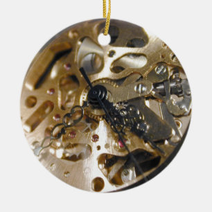Watchmaker clock working ceramic ornament