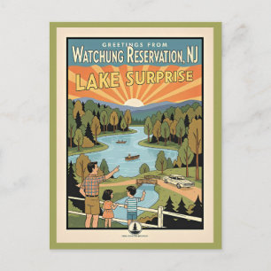 Watchung Reservation Lake Surprise NJ Vintage Postcard