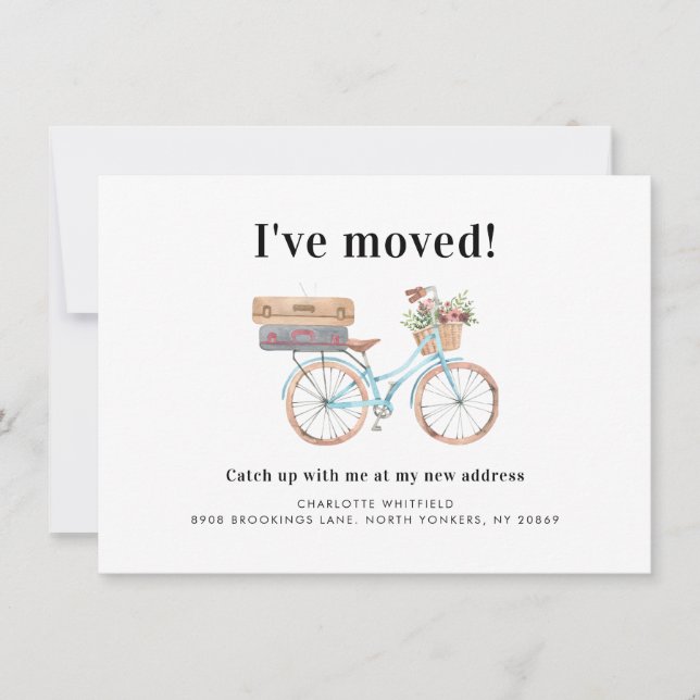Watecolor Change of Address Moving Announcement (Front)