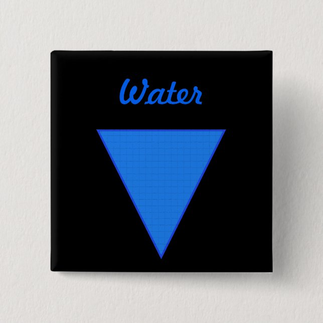 Water 2 Inch Square Button (Front)