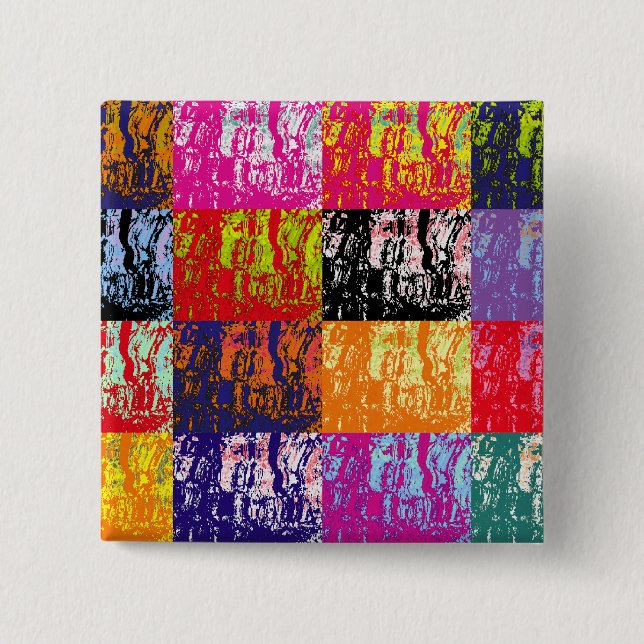 WATER 2 INCH SQUARE BUTTON (Front)