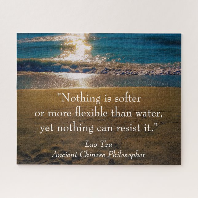 Water - a quote from Lao Tzu Puzzle (Horizontal)