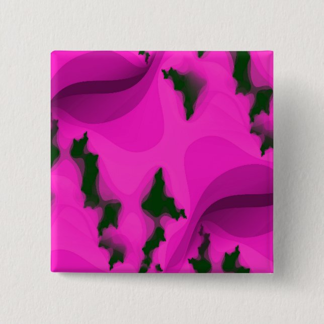 WATER ABSTRACT 2 INCH SQUARE BUTTON (Front)