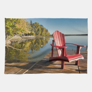 Water   Adirondack Chair at the Lake Kitchen Towel