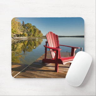 Water Adirondack Chair at the Lake Mouse Pad