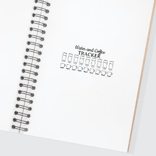 Water and Coffee Tracker, Journal  Rubber Stamp