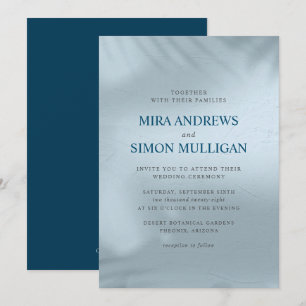 Water and Ice Elemental Wedding Invitation