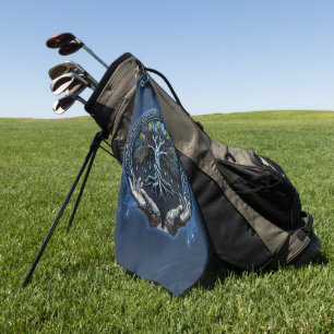 Water and Wisdom: The mystical Celtic Tree of Life Golf Towel