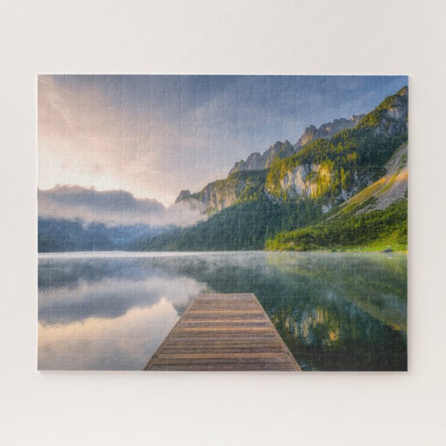 Water | Azure Alpine Lake, Austria Jigsaw Puzzle (Horizontal)