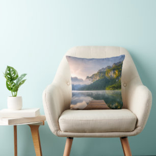Water Azure Alpine Lake, Austria Throw Pillow