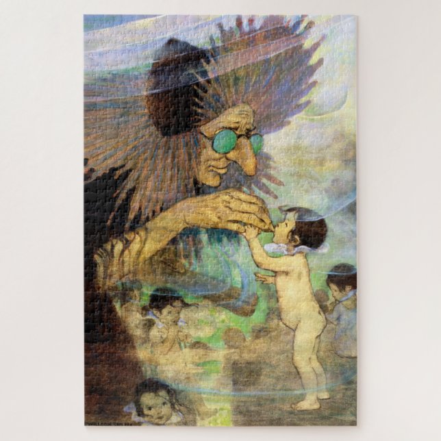 Water Baby and Fairy, Jessie Willcox Smith Jigsaw Puzzle (Vertical)