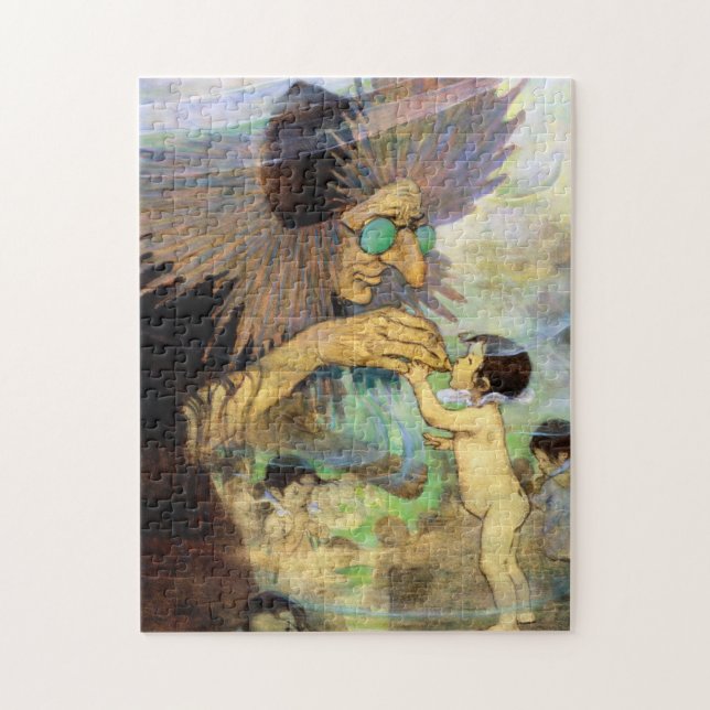 Water Baby and Fairy, Jessie Willcox Smith Jigsaw Puzzle (Vertical)