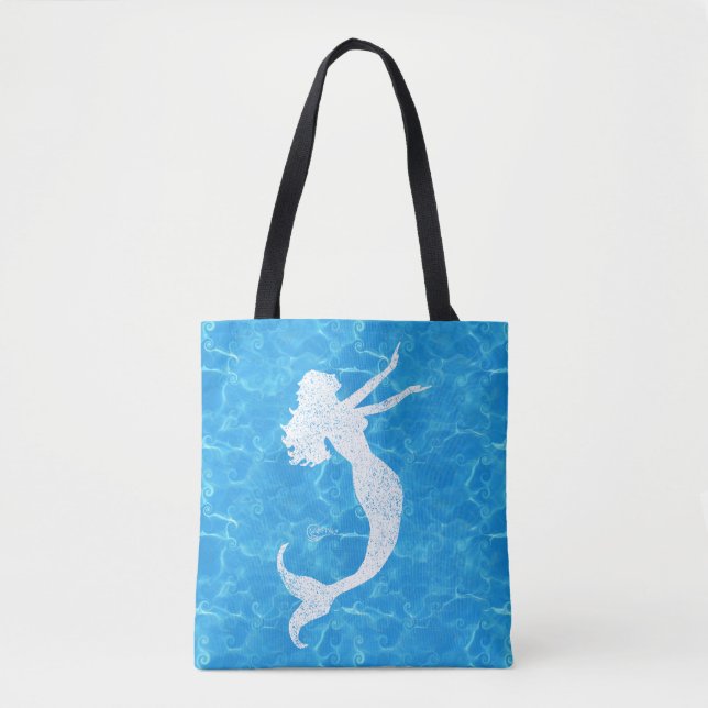 Water Baby Mermaid Tote Bag (Front)