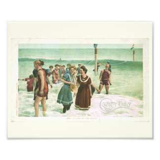 Water Baby Vintage Swimming  Photo Print