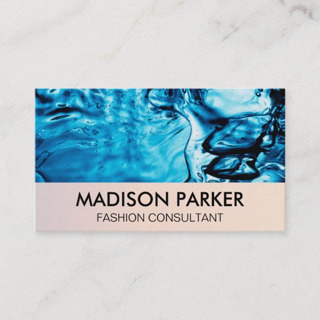 Water Background Business Card (Front)