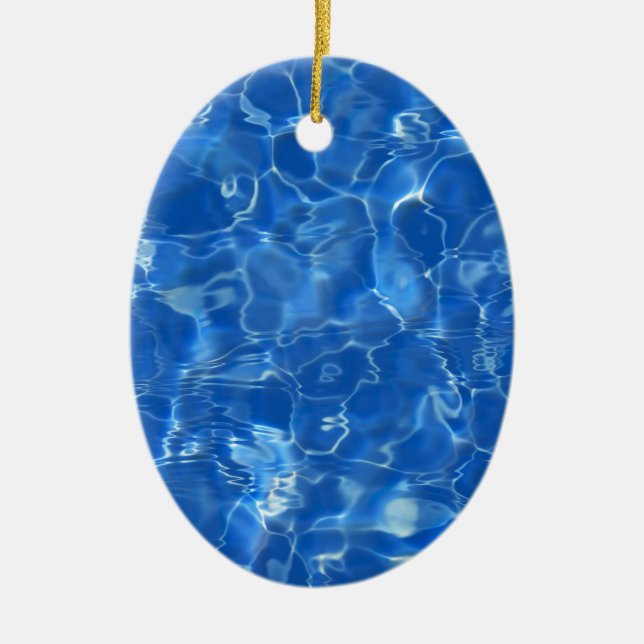 water background ceramic ornament (Front)
