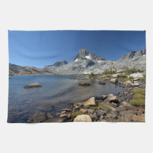 Water Banner Peak Thousand Island Lake Kitchen Towel