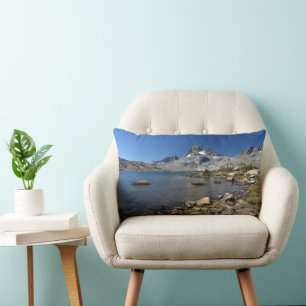 Water Banner Peak Thousand Island Lake Lumbar Pillow