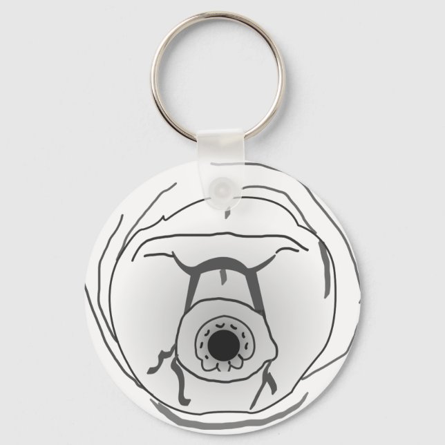 Water Bear Tardigrade Face Keychain (Front)