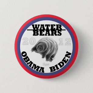 Water Bears for Obama/Biden 2012 2 Inch Round Button