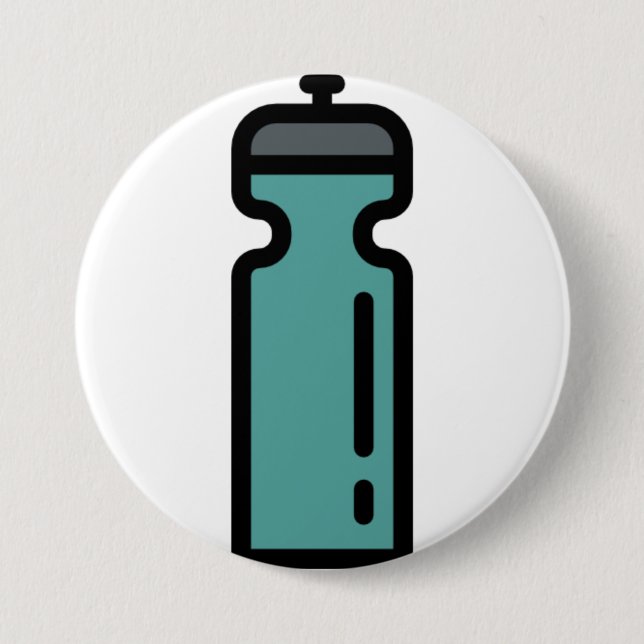 water-bottle 3 inch round button (Front)