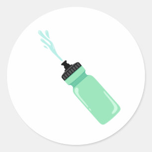 Water Bottle Classic Round Sticker
