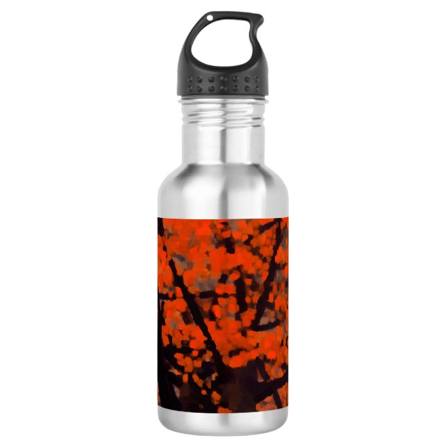 Water Bottle Fall Red Tree Painting (Front)
