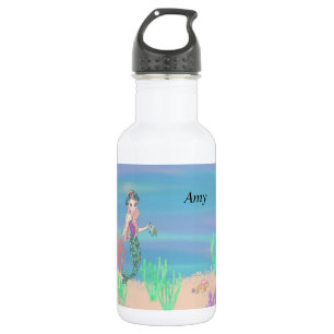 Water Bottle for Child with Mermaid