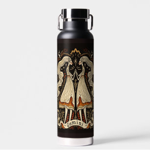 Water Bottle Gemini Celestial Zodiac Art