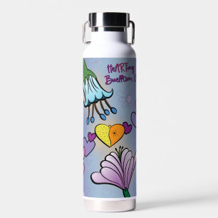 Water Bottle - heARTing Flowers - Buellton.Art