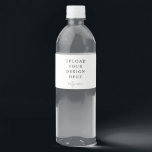 Water Bottle Label<br><div class="desc">Customize your design in Templett. After you are done editing,  download your file in a JPG format (don't forget to turn on the bleed option). Upload your design here by clicking on the blue "Personalize" button.</div>