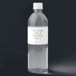Water Bottle Label<br><div class="desc">Customize your design in Templett. After you are done editing, download your file in a JPG format (don't forget to turn on the bleed option). Upload your design here by clicking on the blue "Personalize" button.</div>