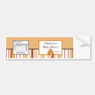 Water Bottle Label Autumn Fall Pumpkin Baby