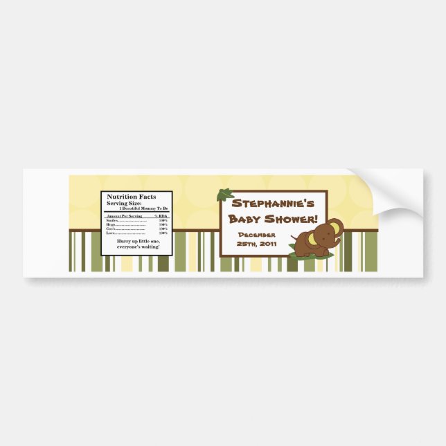 Water Bottle Label Jungle Babies (Front)