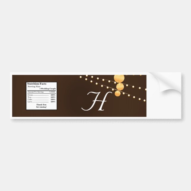 Water Bottle Label Paper Lanterns on Brow Chineese (Front)