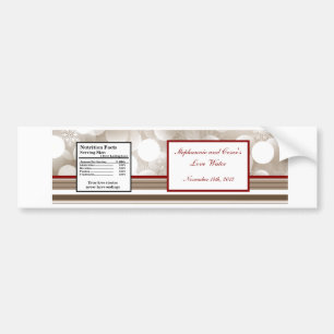 Water Bottle Label Winter Blur