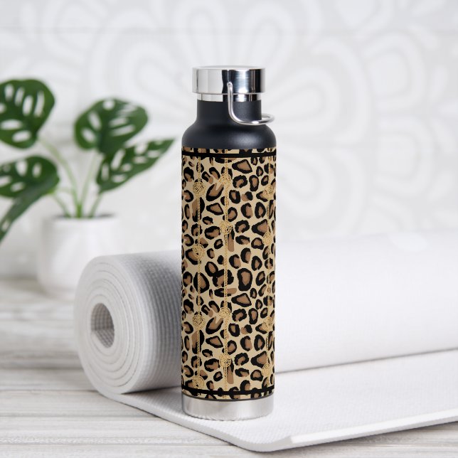 Water Bottle Leopard Print (Yoga)