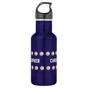 Water Bottle, Personalized, Baseball, Blue 532 Ml Water Bottle