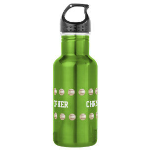 Water Bottle, Personalized, Baseball, Green 532 Ml Water Bottle