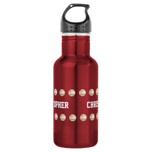 Water Bottle, Personalized, Baseball, Red 532 Ml Water Bottle