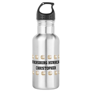 Water Bottle, Personalized, Baseball Team, Silver 532 Ml Water Bottle