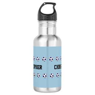 Water Bottle, Personalized, Soccer, Light Blue 532 Ml Water Bottle