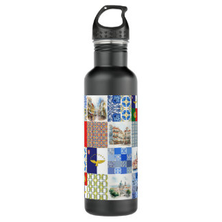 Water Bottle Portugal Flag and Azores Flag