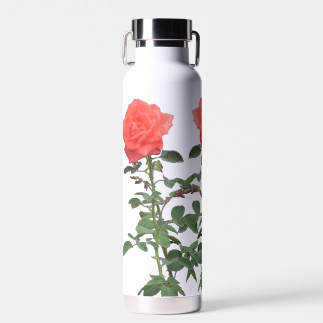 Water Bottle - Three Pink Roses (Front)
