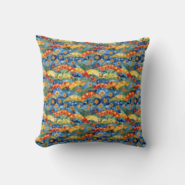 Water Bottle Throw Pillow (Front)