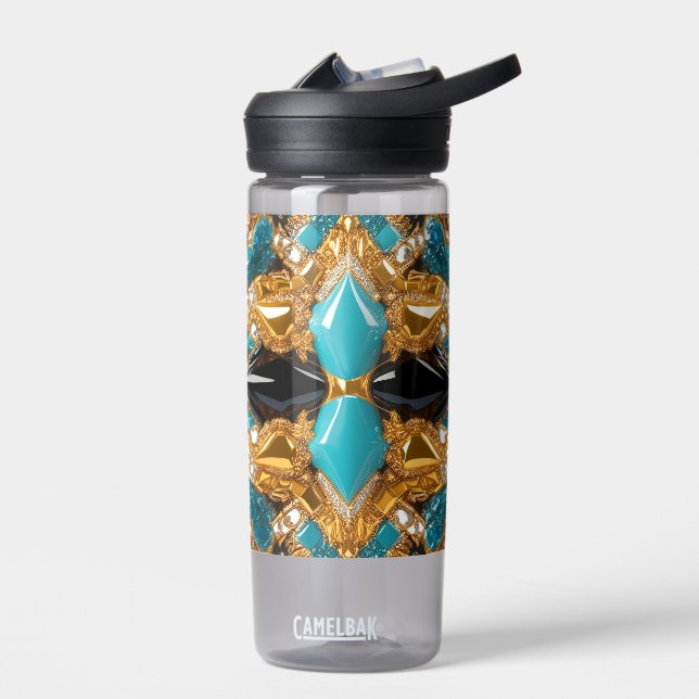 Water bottle with Bahamas Colours Design (Left)