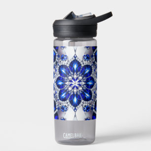 Water bottle with Blue White Colours Design