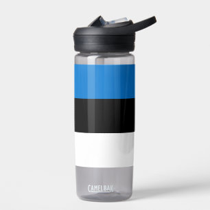 Water bottle with flag of Estonia