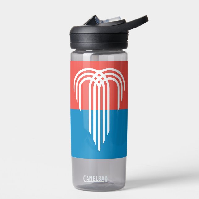 Water bottle with flag of Kansas City, Missouri (Left)